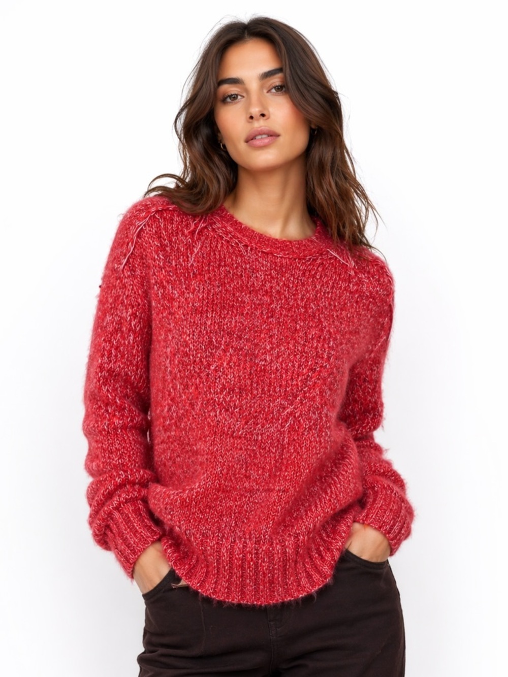 Golden Goose Tango Red Melange Knit Sweater Medium NWT